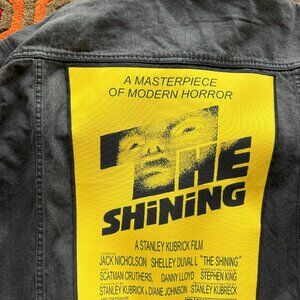 Medium Hudson Black Denim Jacket jean The Shining back patch